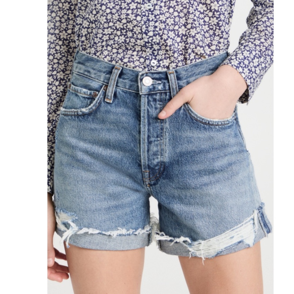AGOLDE Parker long vintage shorts with cuff